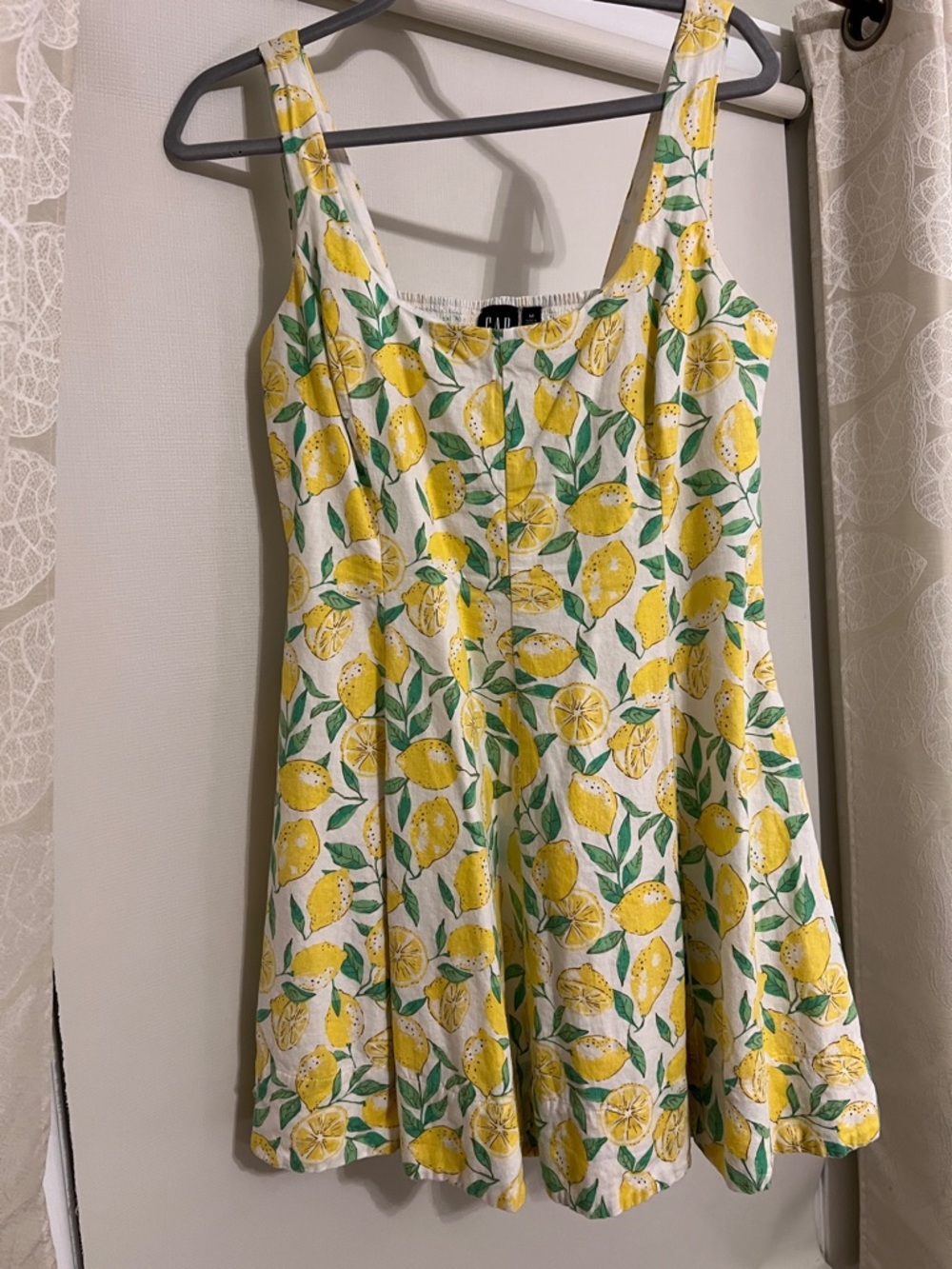 GAP Yellow Lemon Print Mini Dress on White